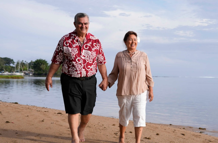 Couple en Polynésie